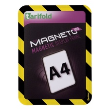 Bezpečnostní magnetický rámeček Magneto Solo A4, žluto-černý - 2 ks