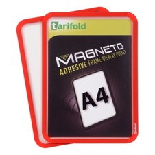 Samolepicí rámeček TARIFOLD Magneto A4, červený 2 ks