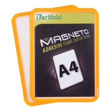 Samolepicí rámeček TARIFOLD Magneto A4, oranžový, 2 ks