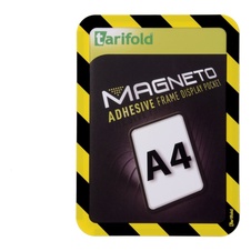 Bezpečnostní samolepící rámeček Magneto A4, žluto-černý, 2 ks - 1