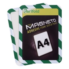 Bezpečnostní samolepící rámeček Magneto A4, zeleno-bílý, 2 ks