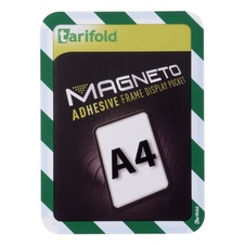 Bezpečnostní samolepící rámeček Magneto A4, zeleno-bílý, 2 ks - 1