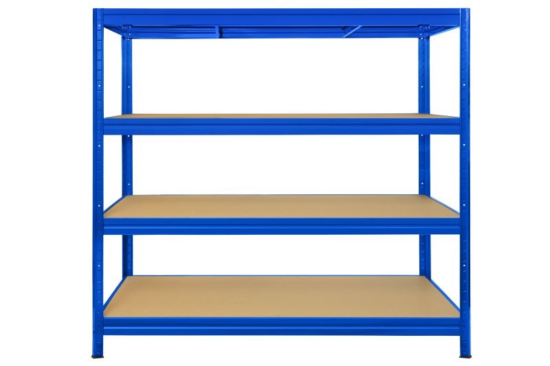 Kovový regál 1770x1600x600 mm, modrý, 4 police, nosnost 600 kg