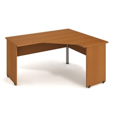 HOBIS kancelářský stůl pracovní tvarový, ergo levý - GEV 60 L, třešeň