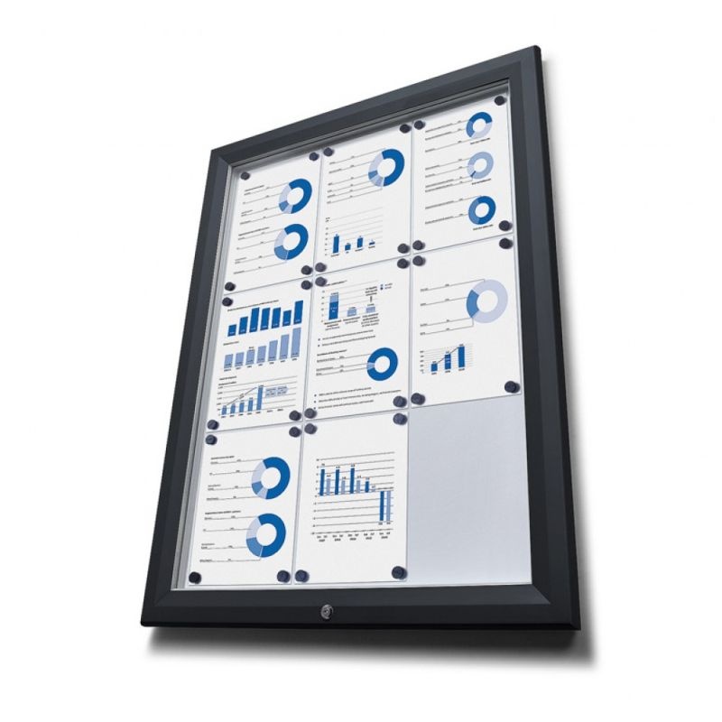 Venkovní vitrína 8 x A4, černá RAL 9005