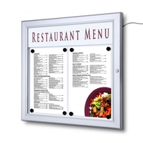 Venkovní MENU vitrína 2x A4 s LED osvětlením
