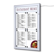 Venkovní MENU vitrína 4x A4 s LED osvětlením