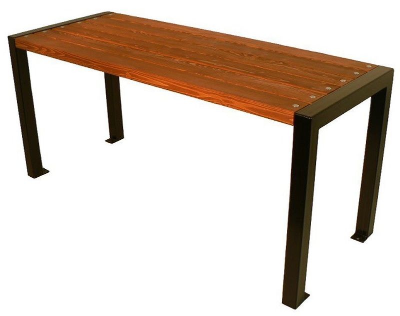 Parkový stůl 1500 mm, kovová konstrukce černá RAL 9005
