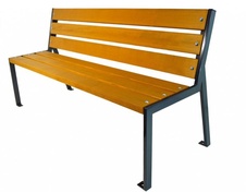 Parková lavička Lina 1500 mm, se smrkovými latěmi a kovovou konstrukcí