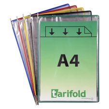 Foldfive, kapsy TARIFOLD na doplňkové dokumenty A4, mix barev