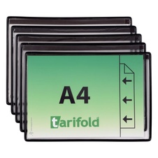 Ochranné kapsy TARIFOLD magnetické, A4 na šířku, černé