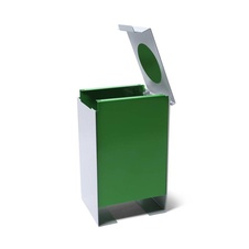Kovový odpadkový koš na tříděný odpad 27 L, zelený