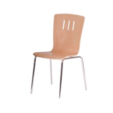 Jídelní dřevěná židle Dora, odstín buk - chrom