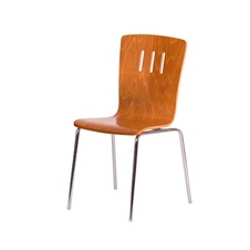 Jídelní dřevěná židle Dora, odstín třešeň - chrom
