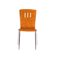 Jídelní dřevěná židle Dora, odstín třešeň - chrom