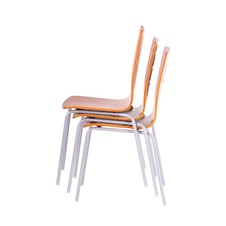 Jídelní dřevěná židle Nela, odstín třešeň - hliník