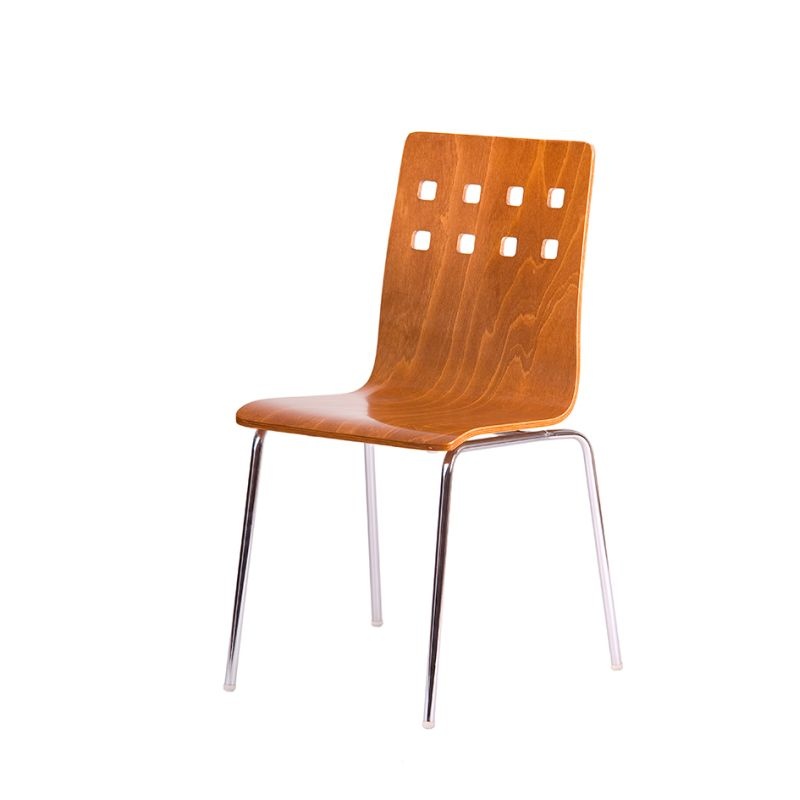 Jídelní dřevěná židle Nela, odstín třešeň - chrom
