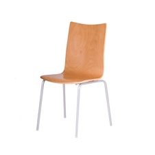 Jídelní dřevěná židle Rita, odstín buk - hliník