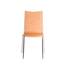 Jídelní dřevěná židle Rita, odstín buk - chrom