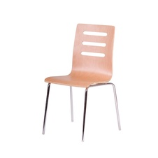 Jídelní dřevěná židle Tina, odstín buk - chrom