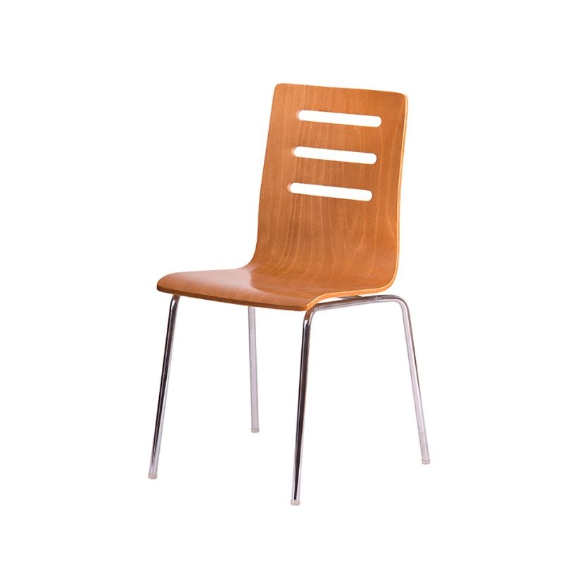 Jídelní dřevěná židle Nita, odstín třešeň - chrom