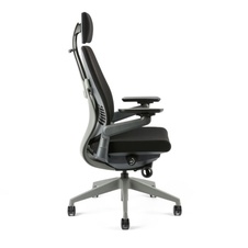 Kancelářská čalouněná židle Karme, s podhlavníkem, černá