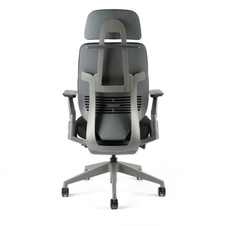 Kancelářská čalouněná židle Karme, s podhlavníkem, černá
