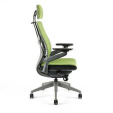Kancelářská židle Karme MESH, s podhlavníkem, zelená žíhaná - 1