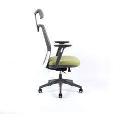 Kancelářská židle Portia s podhlavníkem, šedo-zelená