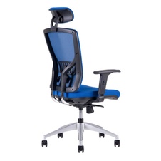 Kancelářská židle Halia s podhlavníkem, modrá