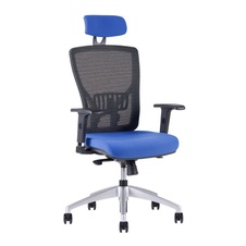 Kancelářská židle Halia MESH s podhlavníkem, modrá