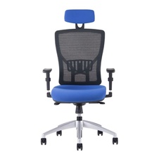 Kancelářská židle Halia MESH s podhlavníkem, modrá