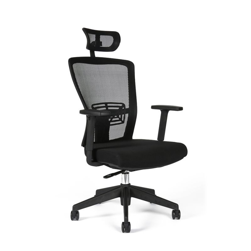 Kancelářská židle Themis s podhlavníkem, černá