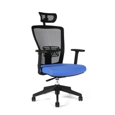 Kancelářská židle Themis s podhlavníkem, modrá