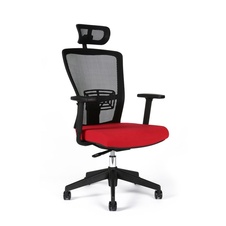 Kancelářská židle Themis s podhlavníkem, červená