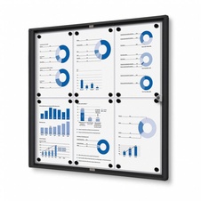 Vnitřní vitrína Economy 6 x A4, černá