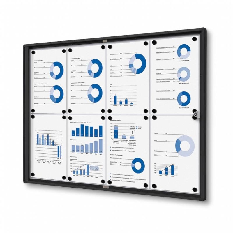 Vnitřní vitrína Economy 8 x A4, černá