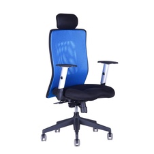 Kancelářská židle CALYPSO XL, pevný podhlavník, modrá