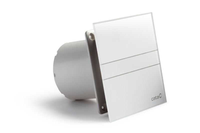 Designový axiální ventilátor CATA e120 GT s doběhový časovačem, bílý