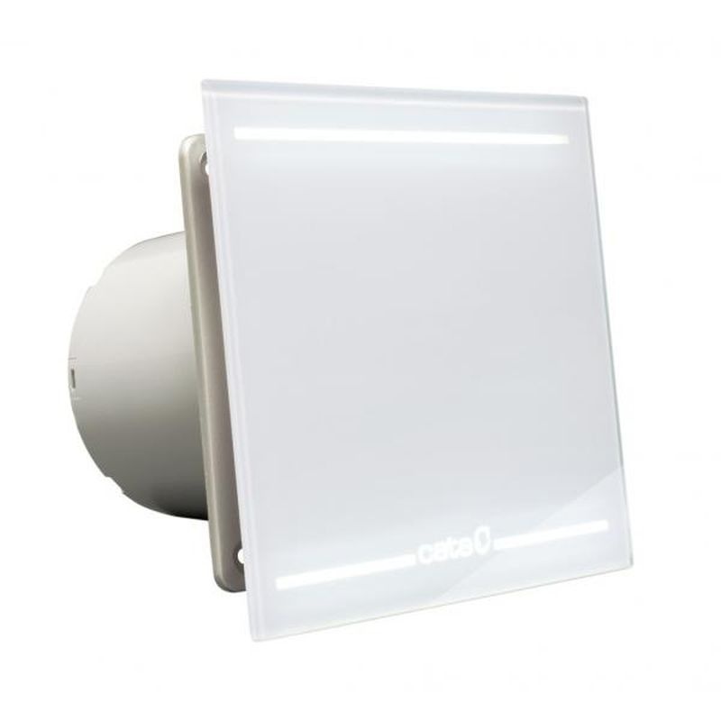 Designový axiální ventilátor CATA e100 GL, LED světlo s regulací jasu, doběhový časovač
