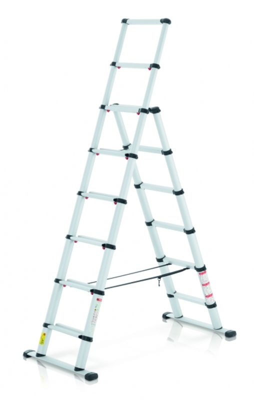 Teleskopický kombinovaný žebřík 6+2