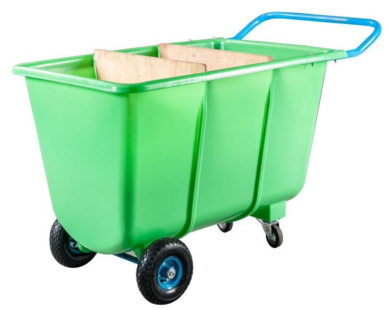 Čtyřkolový vozík 400l, plastová korba