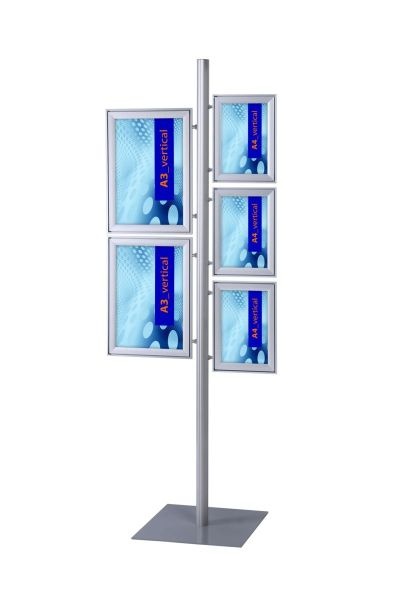 Stojan Multistand, klaprám 2 x A3, 3 x A4