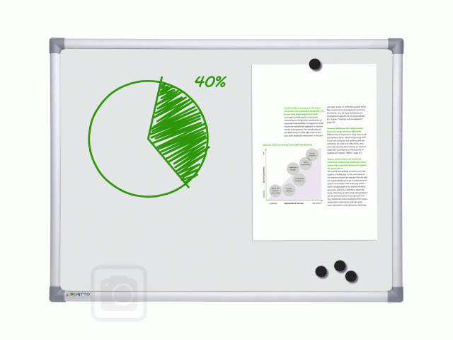 Magnetická popisovací tabule SCRITTO lakovaná, 2000 x 1000