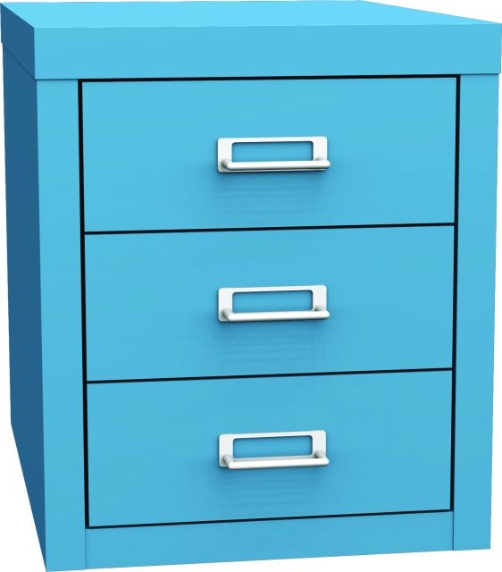 Zásuvková skříň KSZ 43 A, modrá