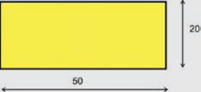 Výstražný polyuretanový obdélníkový profil na stěnu - 1m, 50x20 mm