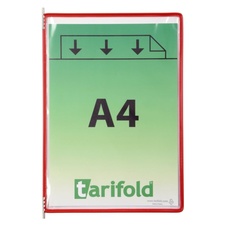 Závěsné kapsy TARIFOLD s úchyty A4, otevřené shora, červené