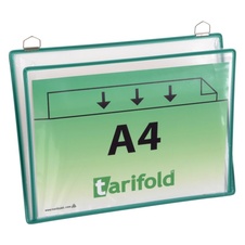 Velkokapacitní kapsy TARIFOLD se 2 očky, A4 na šířku, zelená