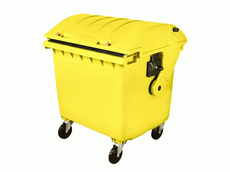 Plastový kontejner 1100 l, žlutý