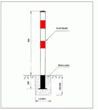 Parkovací sloupek pevný, pozink